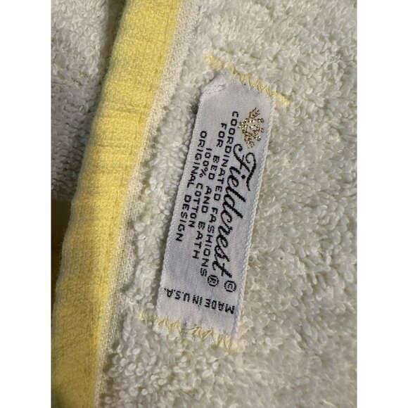 vintage 70s fieldcrest coordinated fashion flowers towel Yellow Floral 25x44 - Picture 4 of 5
